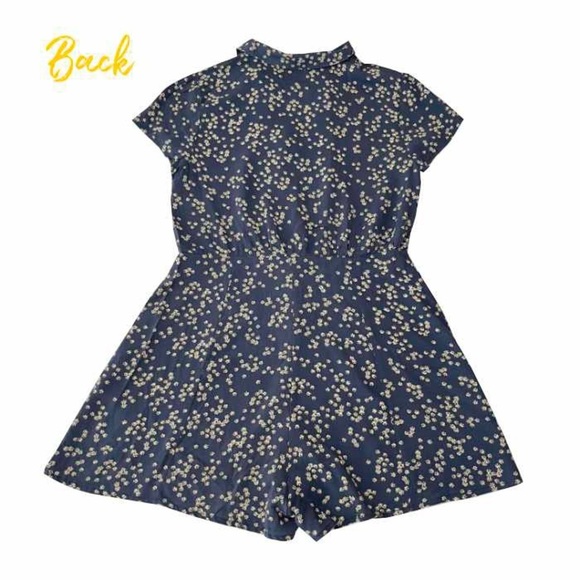 Cotton On Slate Blue and Yellow Floral Romper - Picture 4 of 4
